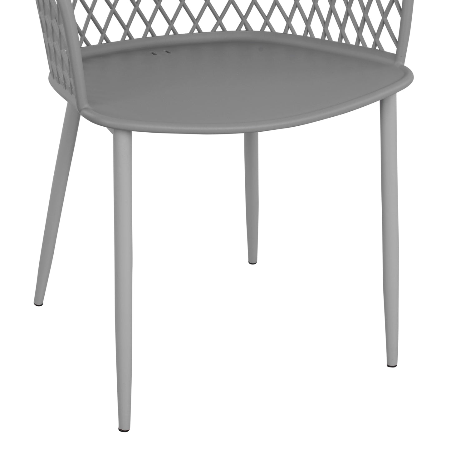 Полипропиленова Стол Jocelyn в Сиво с Метални Ноги 62x55.5x79cm