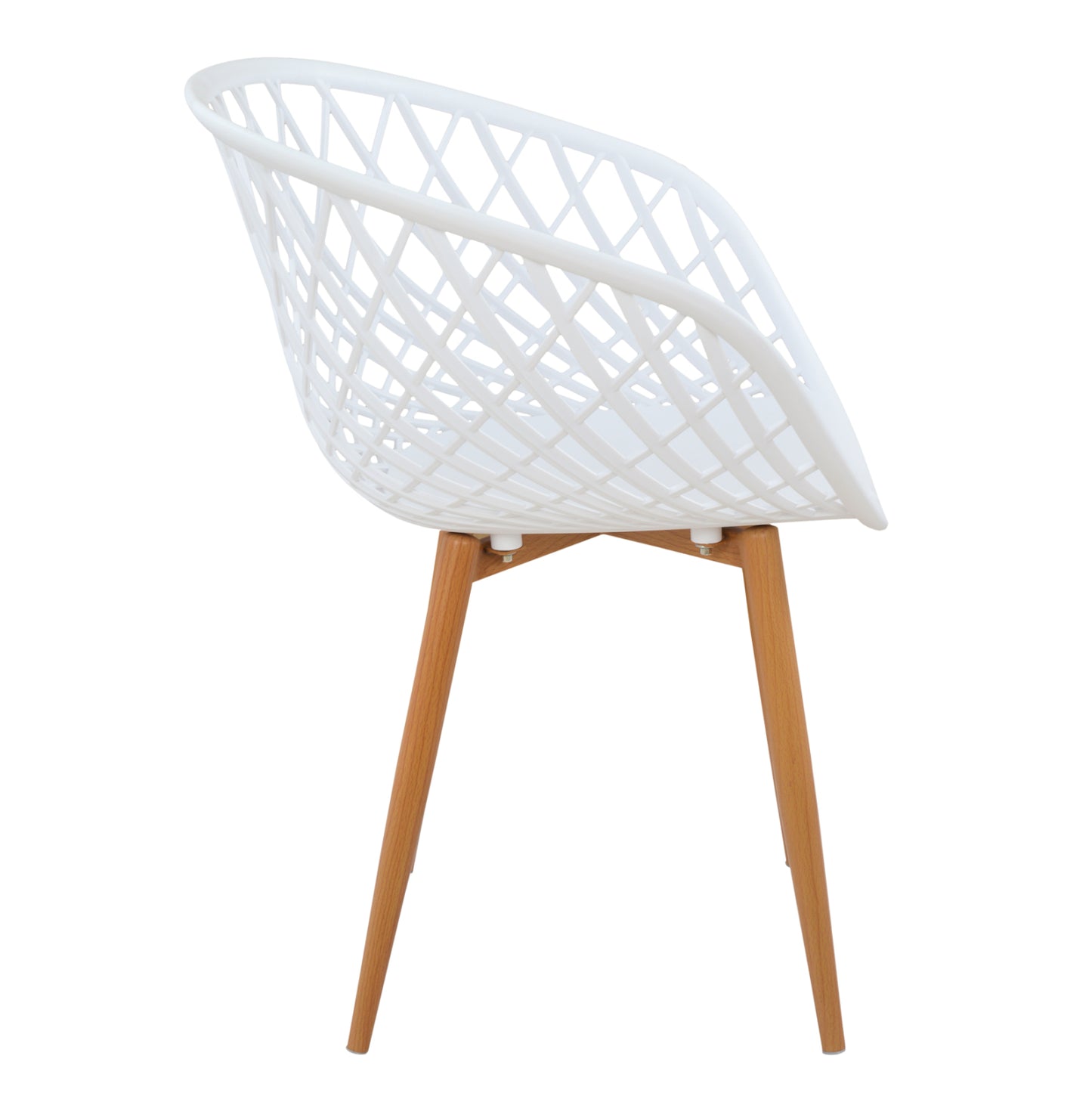 Бял Полипропиленов Стол Ариадна с Метална Рамка 62,5x56x80cm