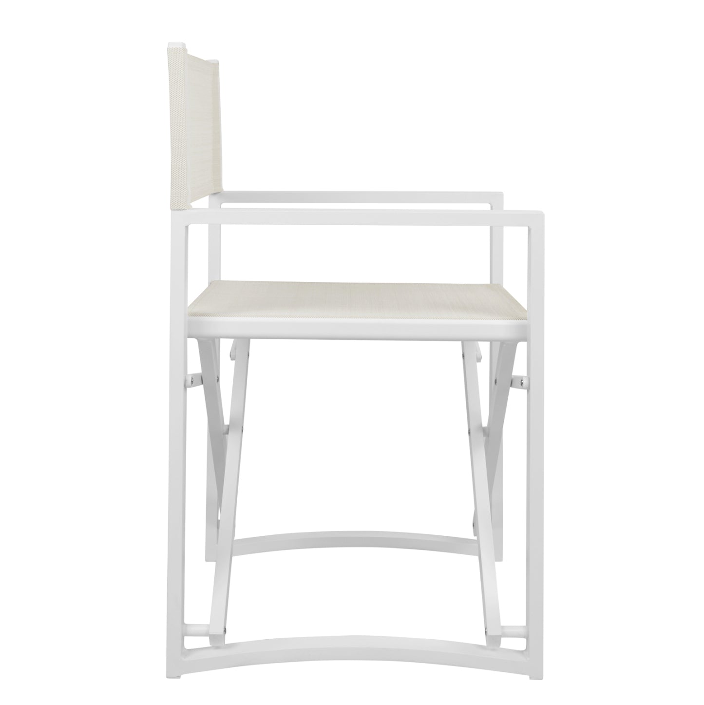 DIRECTOR'S CHAIR ALUMINUM DUPRE HM5094.02 WHITE COLOR 57x48,5x85.5Hcm.