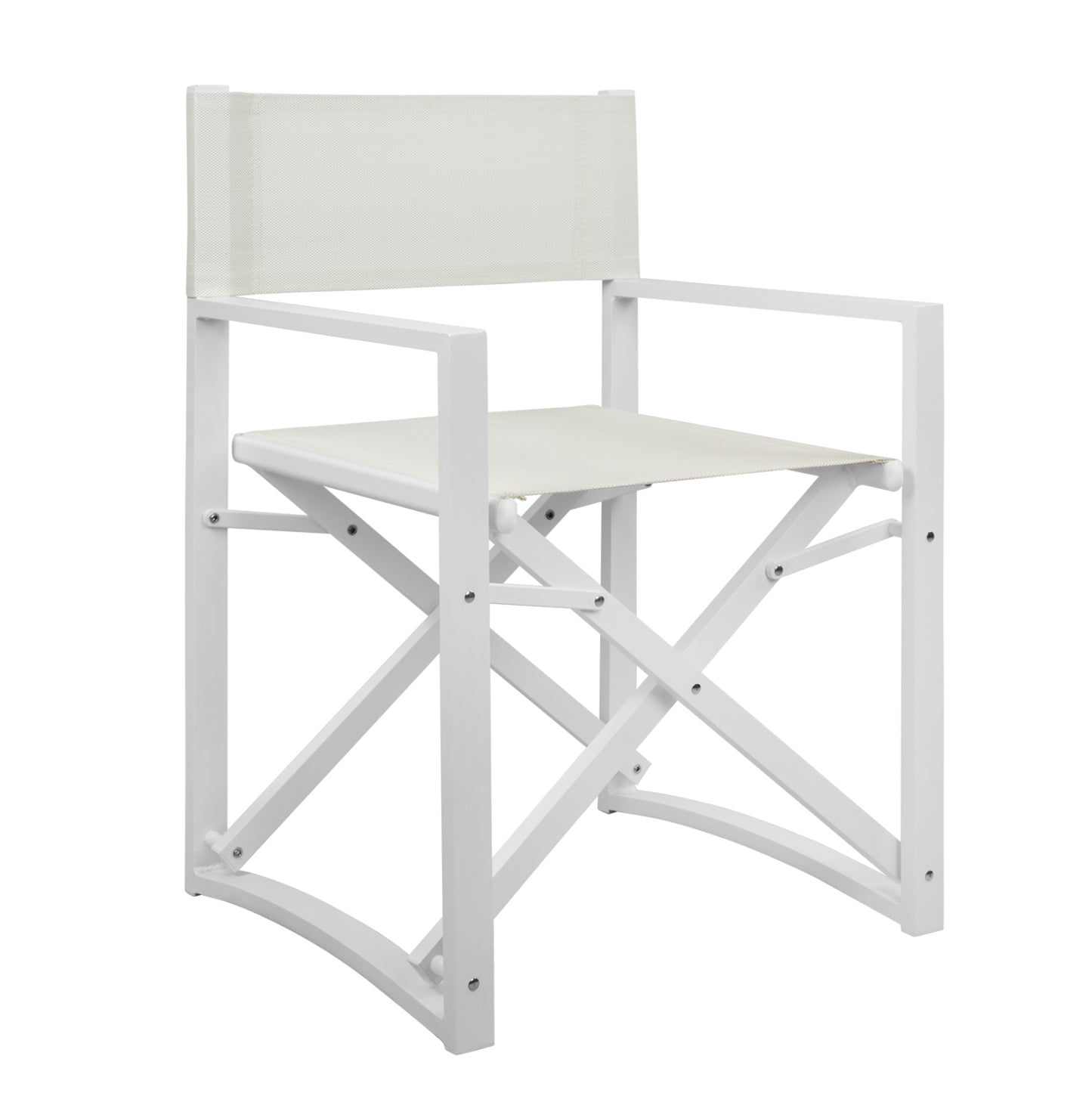 DIRECTOR'S CHAIR ALUMINUM DUPRE HM5094.02 WHITE COLOR 57x48,5x85.5Hcm. image 1