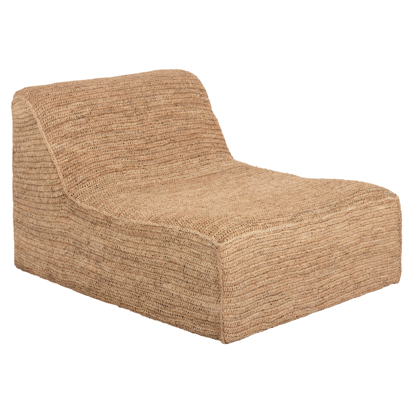 POUF-LOUNGER BIBLOC HM5989 TEAK WOOD FRAME-HYDROHYACINTH UPHOLSTERY 84x118x73Hcm. image 1