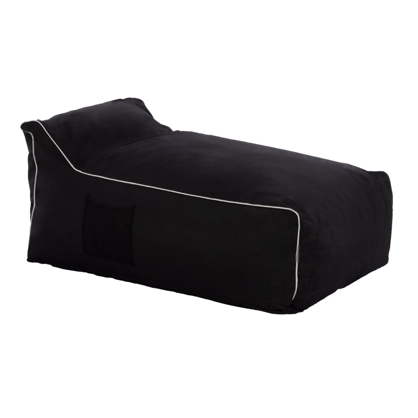 BEANBAG SEAT (POUF) “ZAFER” HM5772.12 TEXTILENE FABRIC BLACK COLOR image 1