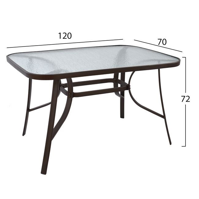 Set 5pieces Table Metallic with chairs Wicker HM10381