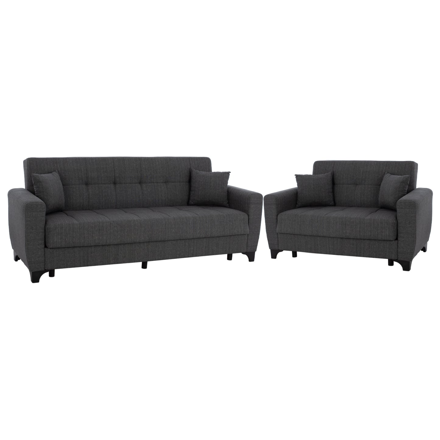 HM11748.03 sofa-bed set of 3-seater and 2-seater, grey image 1