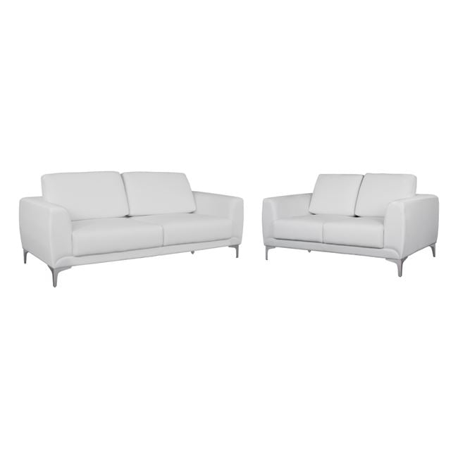 Set Living Room 2 pieces Kenzie with White PU HM11284.02 image 1