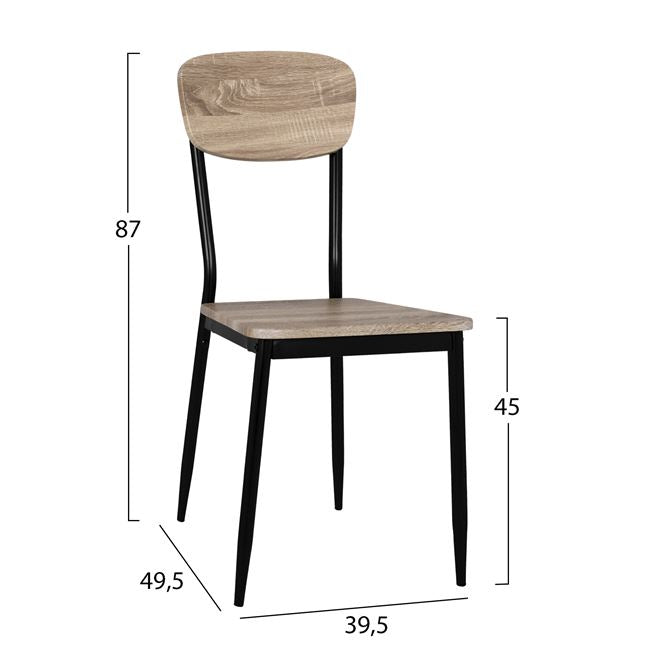 Комплект маса за хранене 5 части в Сонома цвет 120x70x76,5Y cm