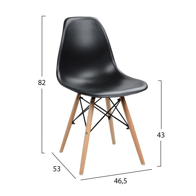 Комплект Маса за Хранене с 4 Стола Twist 120x70x76,5 см