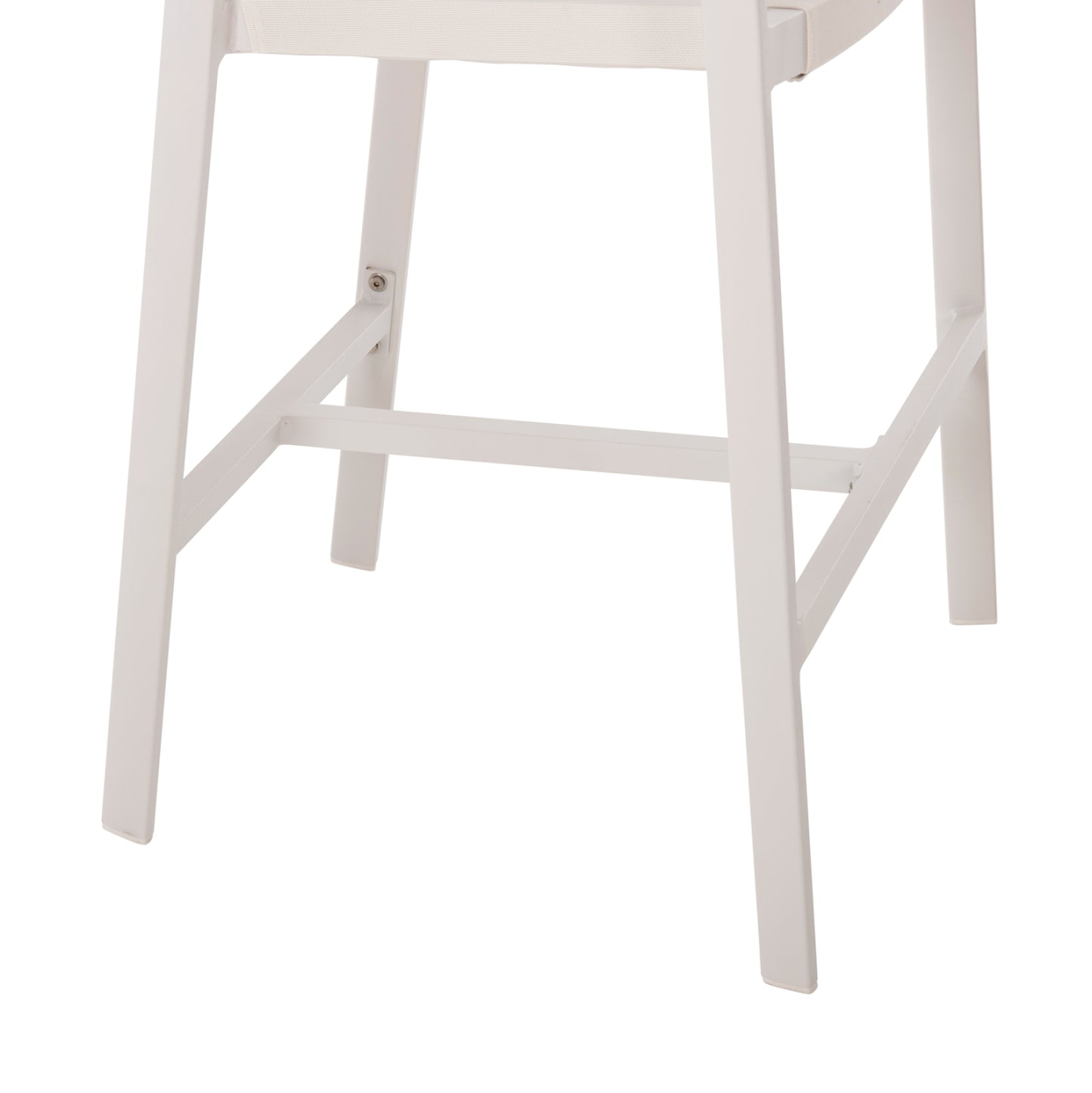 BAR STOOL ALUMINUM WHITE HM5892.12 MEDIUM HEIGHT WITH ARMS-RATTAN&TEXTLINE 55x56.5x99H.