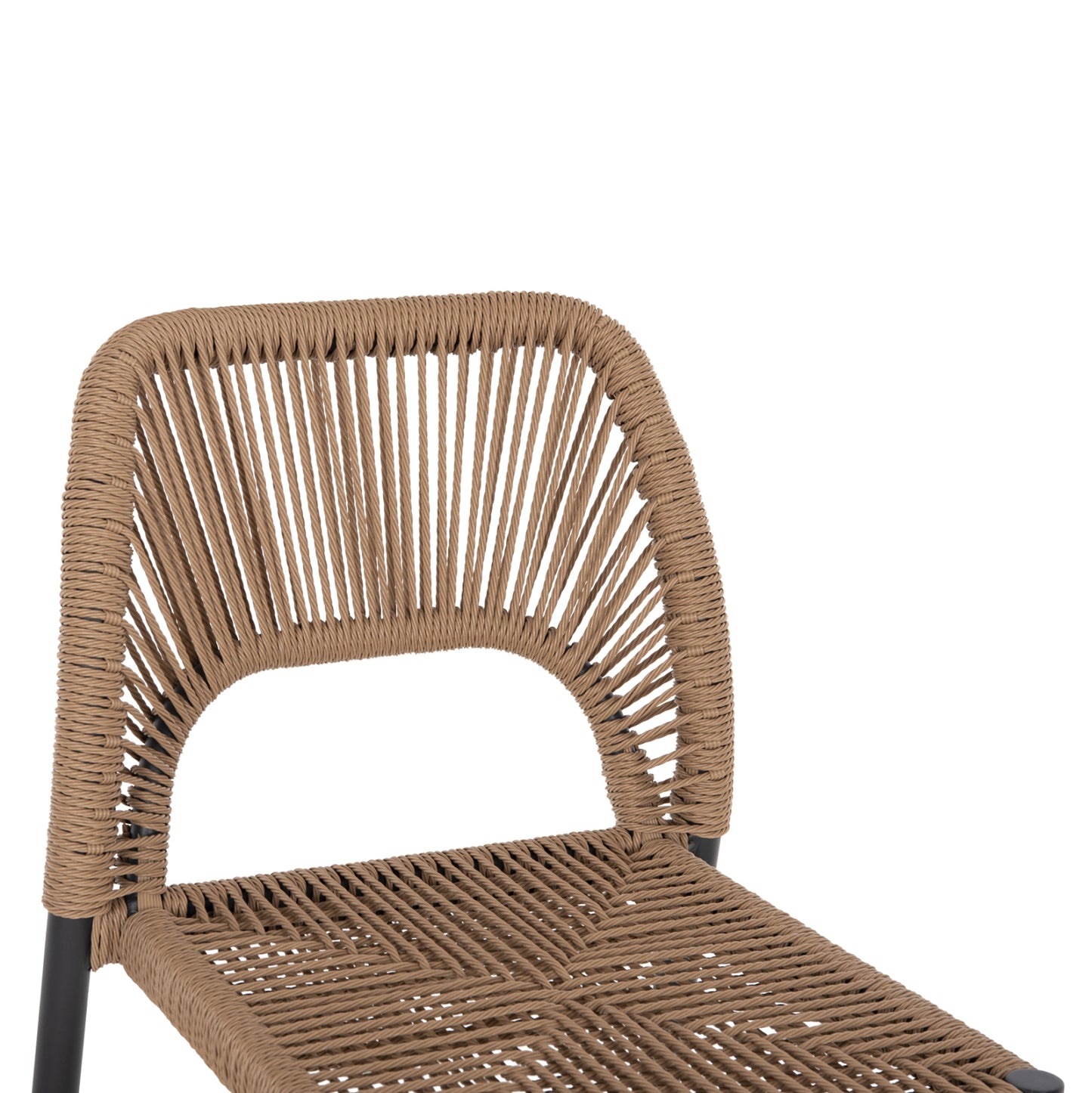 BAR STOOL MEDIUM HEIGHT NOJO HM5920.02 ANTHRACITE ALUMINUM--BEIGE SYNTHETIC RATTAN 40x55.5x99Hcm.