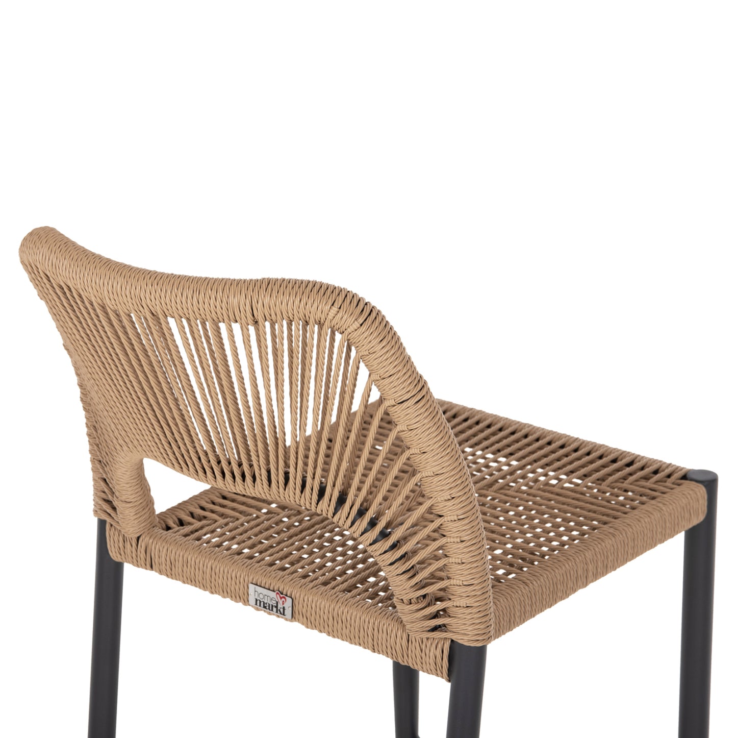 BAR STOOL MEDIUM HEIGHT NOJO HM5920.02 ANTHRACITE ALUMINUM--BEIGE SYNTHETIC RATTAN 40x55.5x99Hcm.