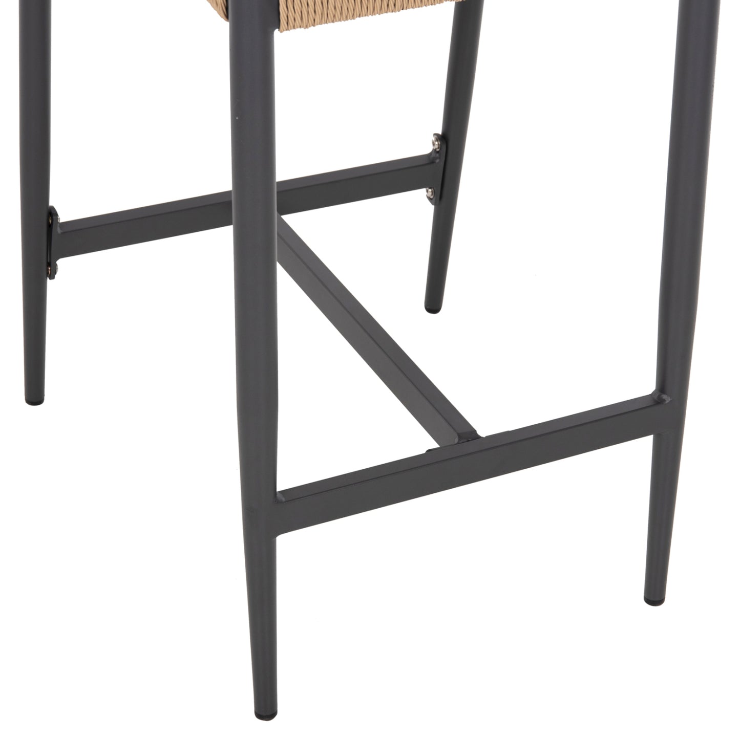 BAR STOOL MEDIUM HEIGHT NOJO HM5920.02 ANTHRACITE ALUMINUM--BEIGE SYNTHETIC RATTAN 40x55.5x99Hcm.