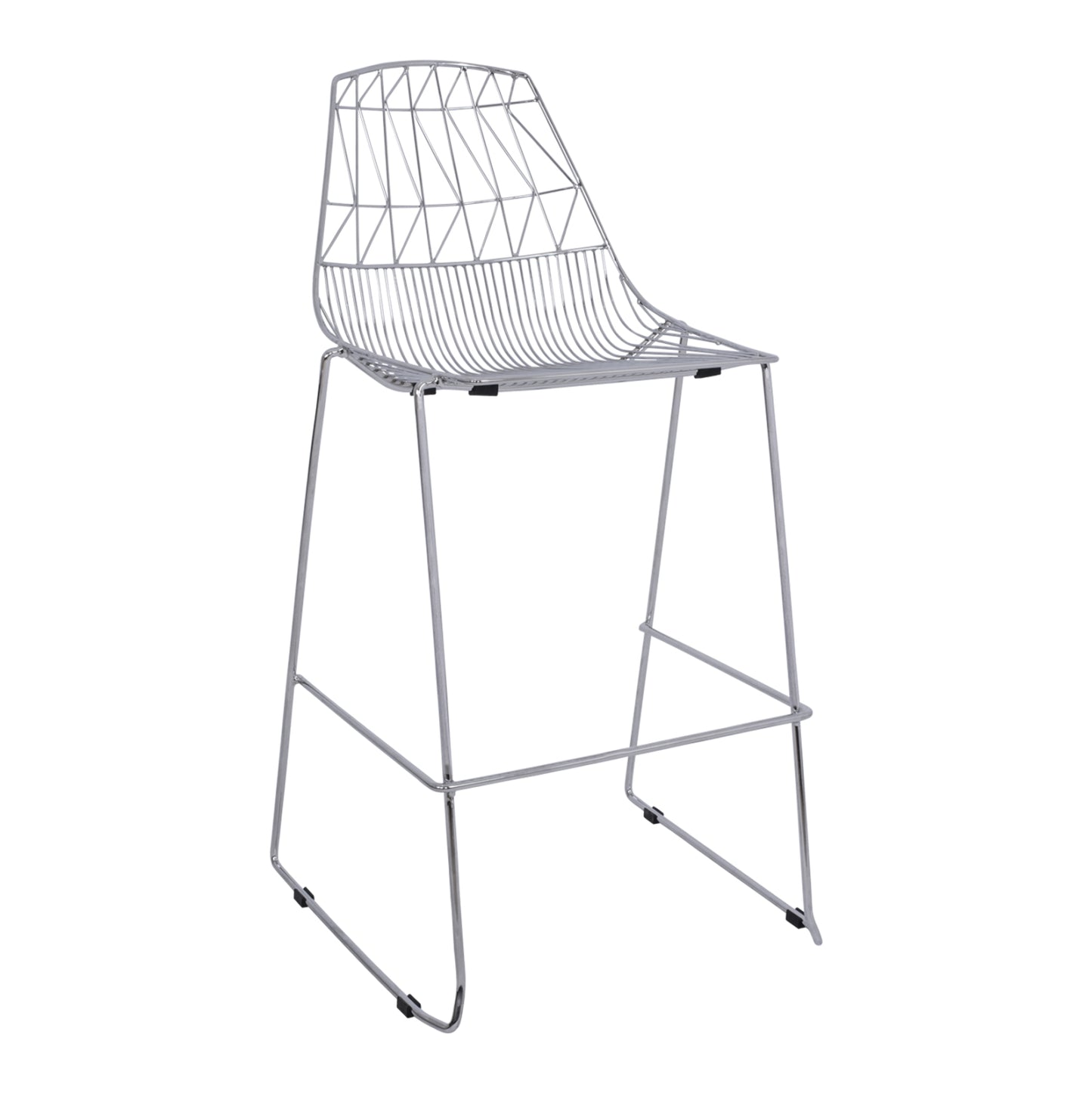 Bar Stool Metallic HM5465.100 Lux Chromed color 57x56,5x107cm image 1