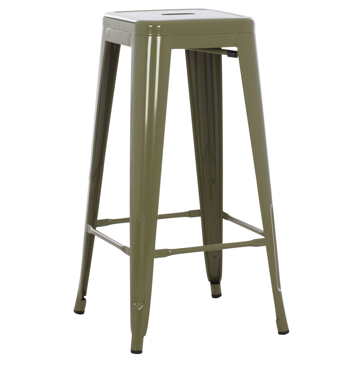 ΣΚΑΜΠΟ BAR ΜΕΤΑΛΛΙΚΟ MELITA ΣΕ DARK OLIVE GREEN HM8642.03 43x43x78 εκ. image 1