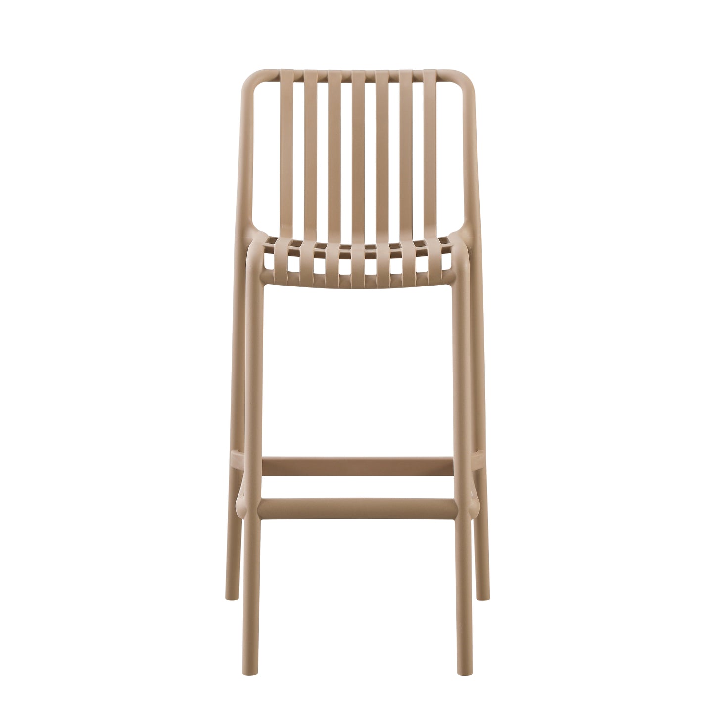 Бар стол Convee от полипропилен в капучино 38,5x49,5x102Hcm