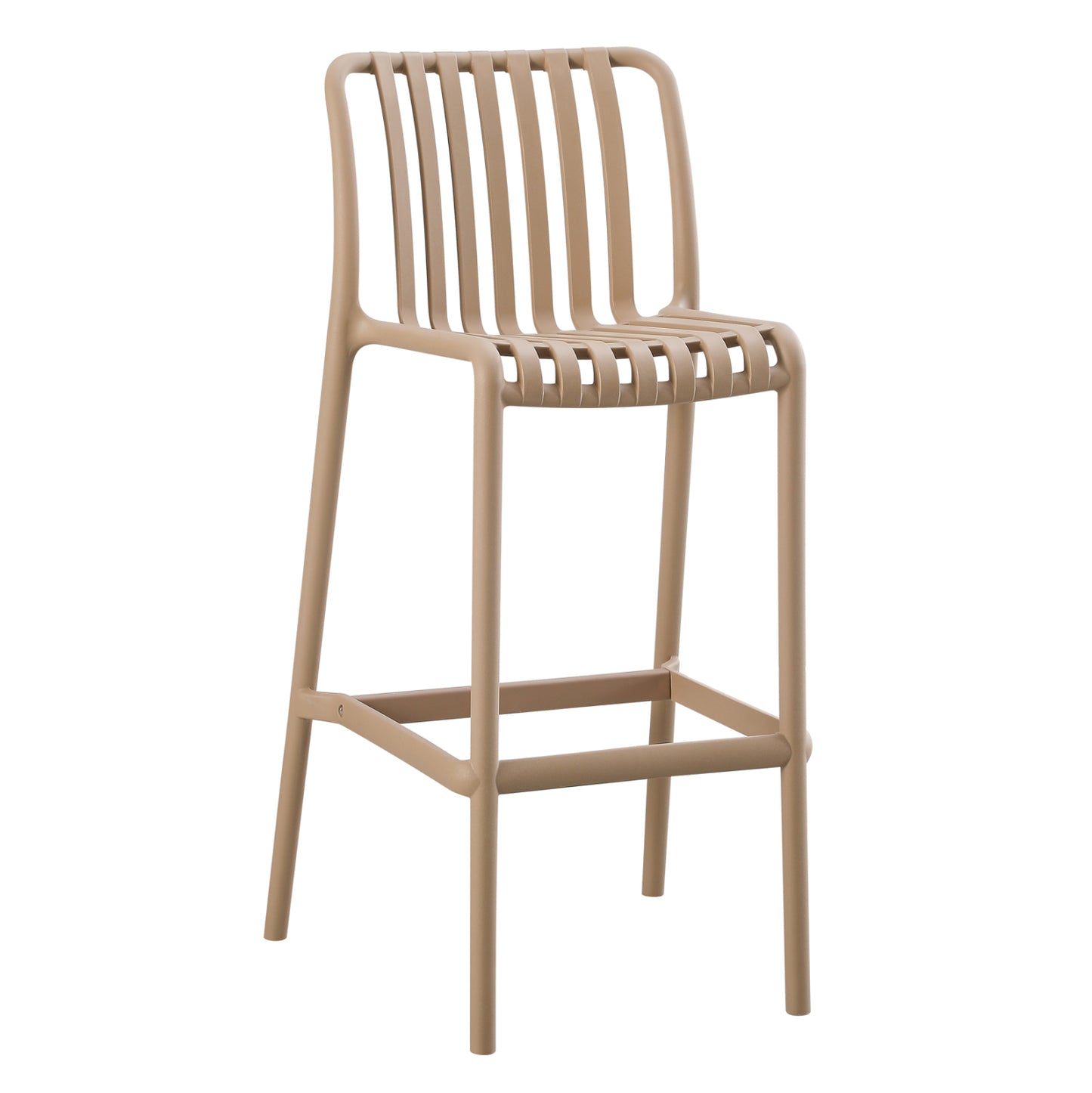 BAR STOOL POLYPROPYLENE CONVEE HM6098.04 CAPPUCCINO 38,5x49,5x102Hcm. image 1
