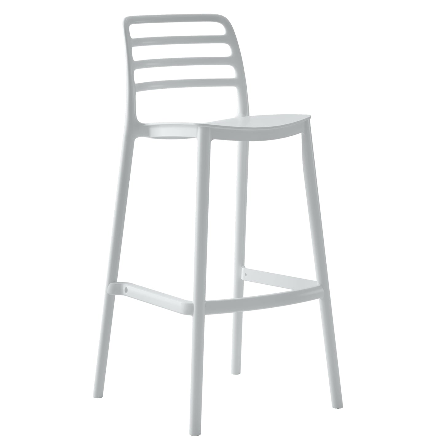 BAR STOOL POLYPROPYLENE SNOD HM6099.01 WHITE 37,2x50x101,5Hcm. image 1