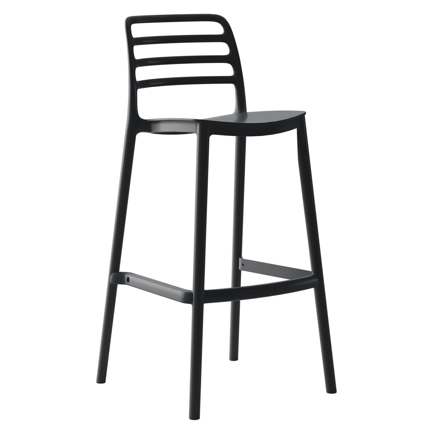 BAR STOOL POLYPROPYLENE SNOD HM6099.02 BLACK 37,2x50x101,5Hcm. image 1