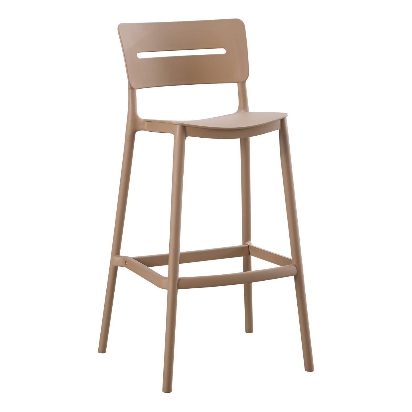 BAR STOOL POLYPROPYLENE SNOD2 HM6100.04 CAPPUCCINO 37,2x50x101,5Hcm. image 1