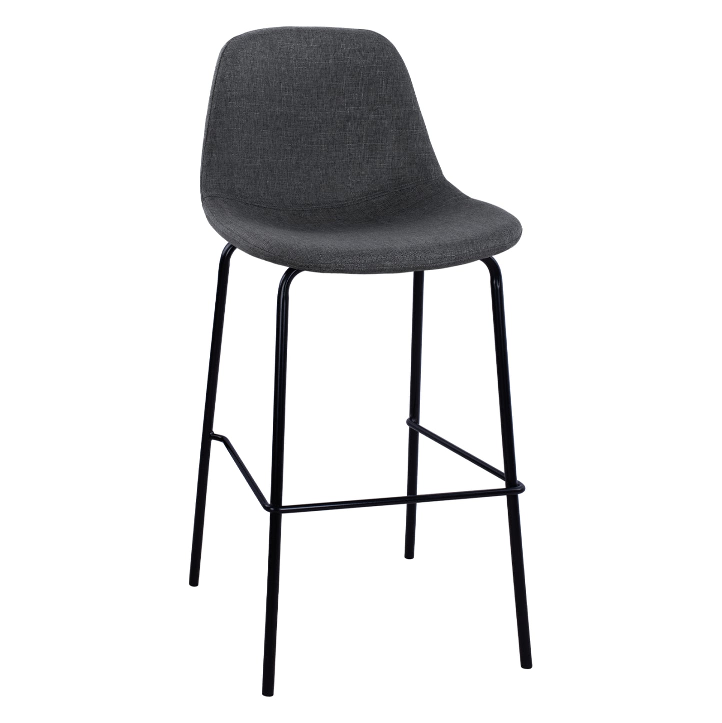 HM9298.10 bar stool, grey fabric, metal legs, 47x51x96 image 1