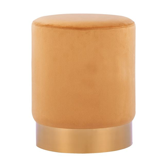 Stool Levy HM8408.09 gold velvet Diameter Φ35x42cm image 1