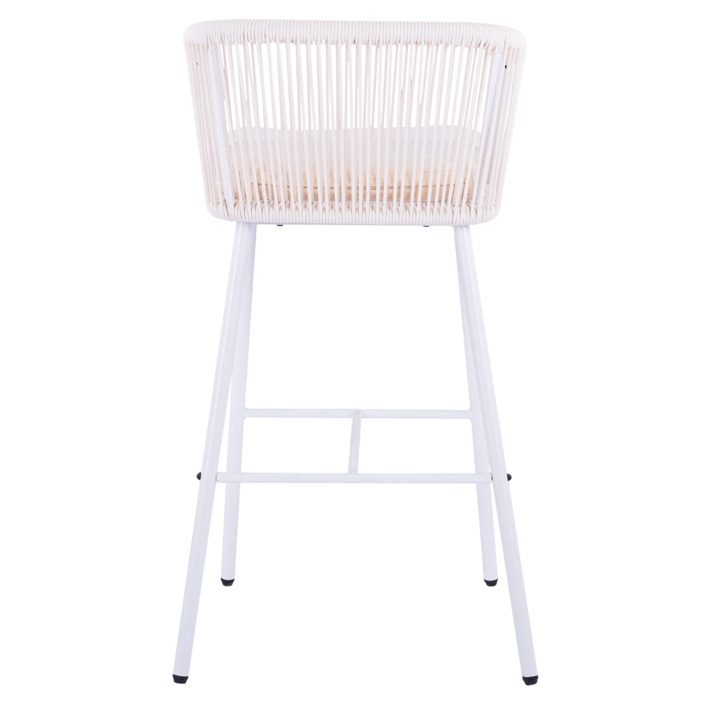 Stool with metallic frame and rope white HM5714.03 46x54x101 cm