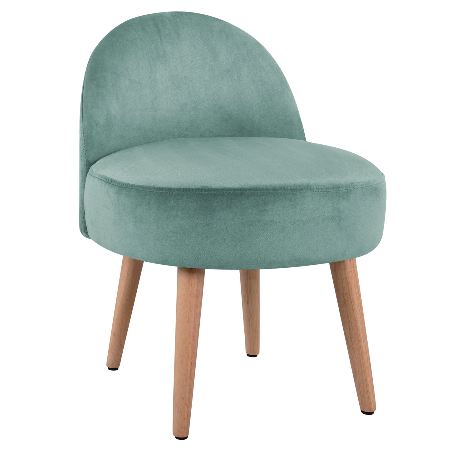 STOOL YASMINE HM8395.07 LOW BACKREST-PISTACHIO GREEN VELVET 47x43x63,5Hcm. image 1