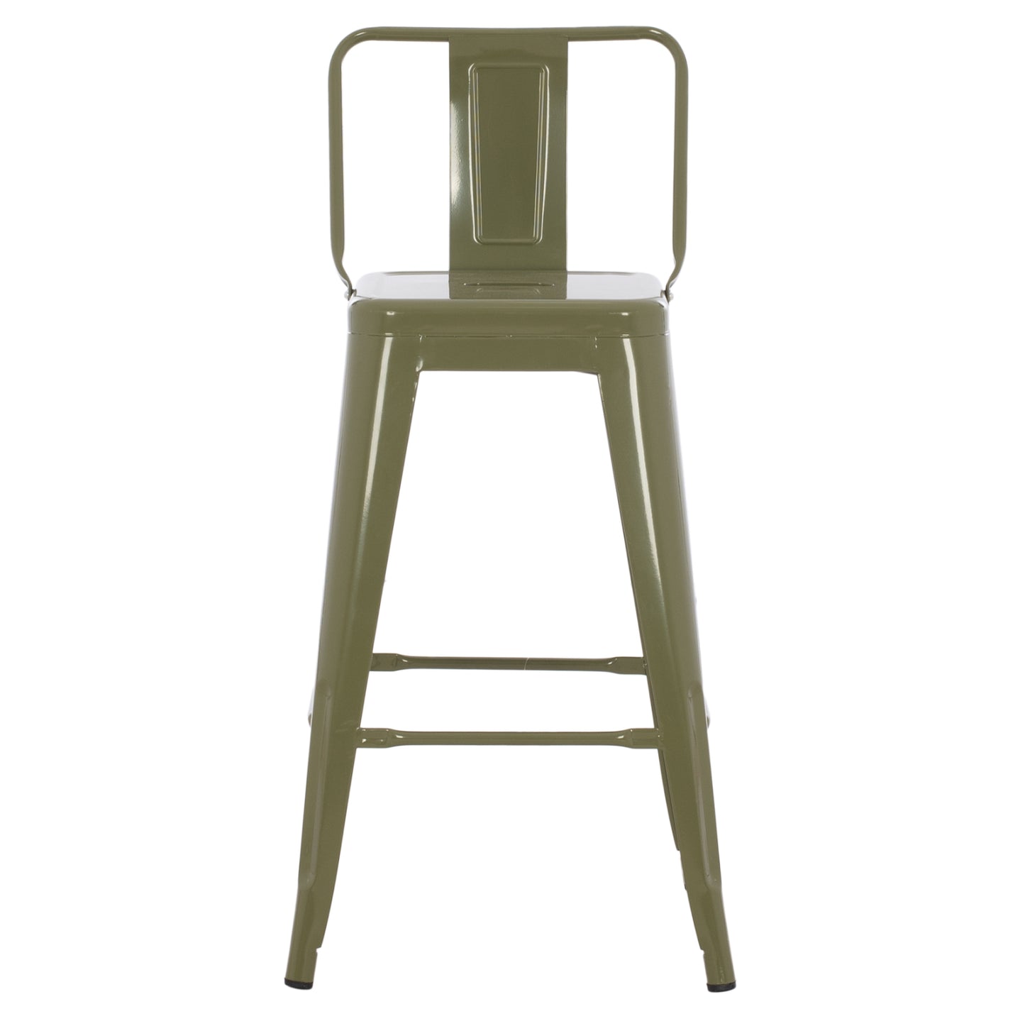 Σκαμπό Μεσαίου Ύψους Μεταλλικό Melita Σε Dark Olive Green
