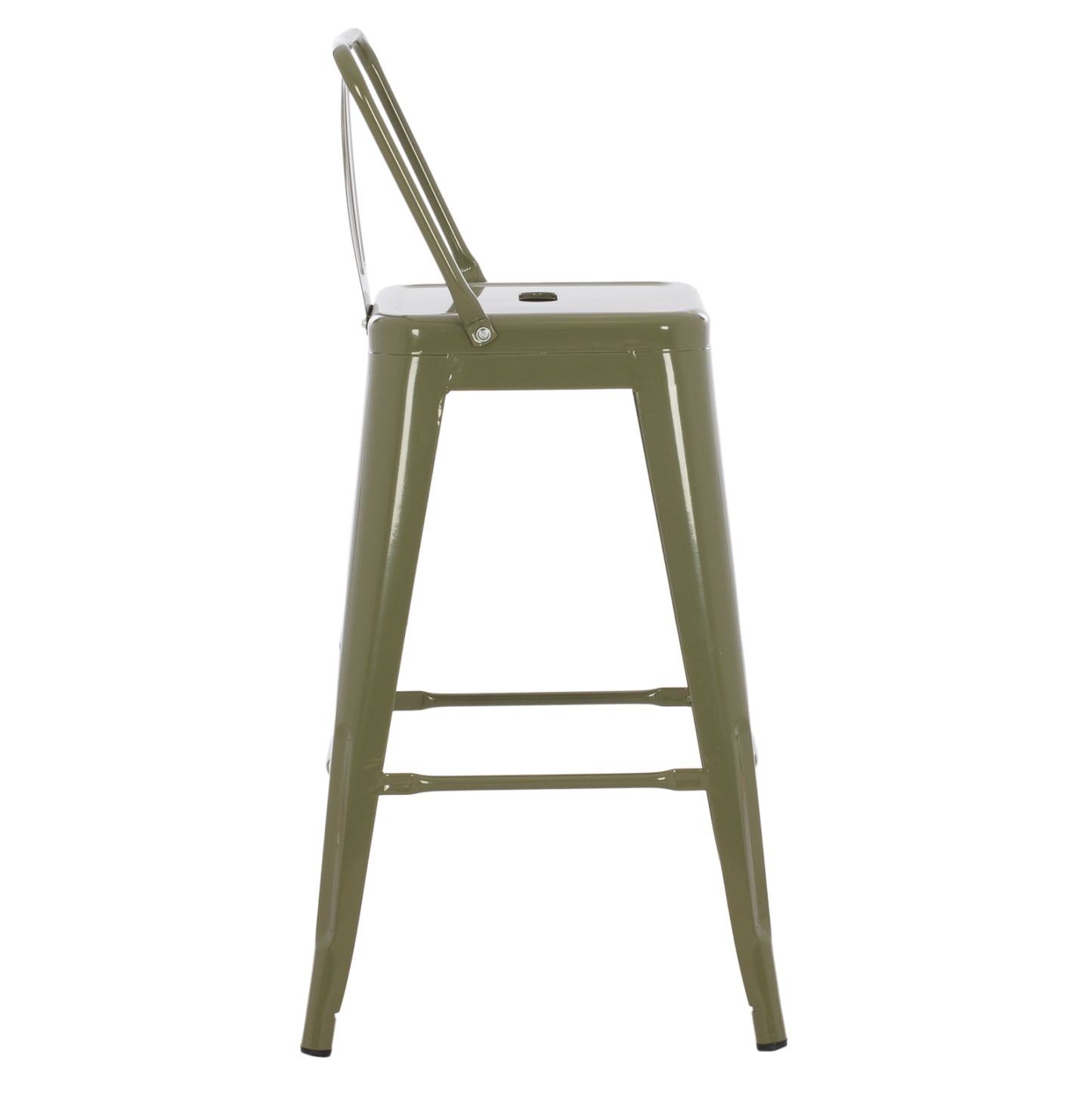Σκαμπό Μεσαίου Ύψους Μεταλλικό Melita Σε Dark Olive Green