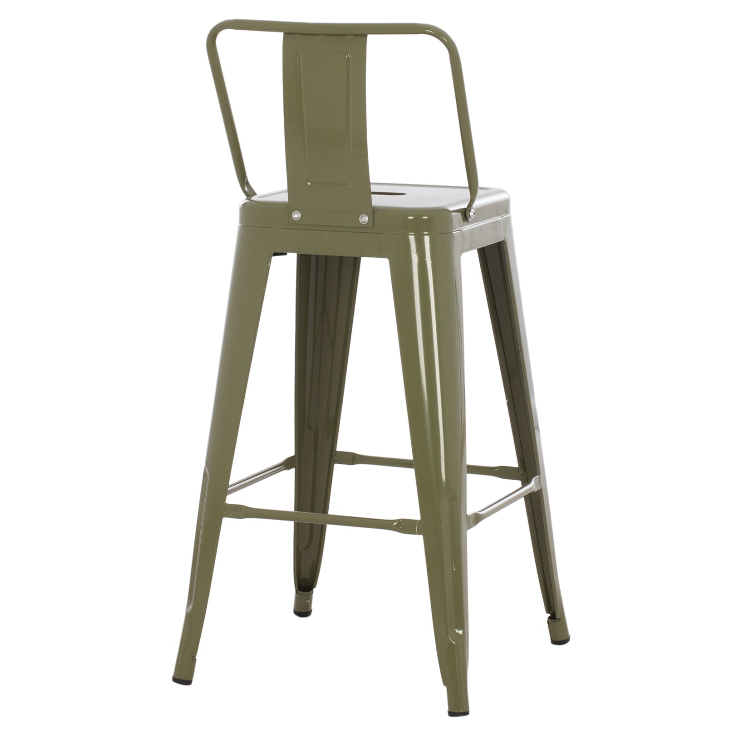 Σκαμπό Μεσαίου Ύψους Μεταλλικό Melita Σε Dark Olive Green