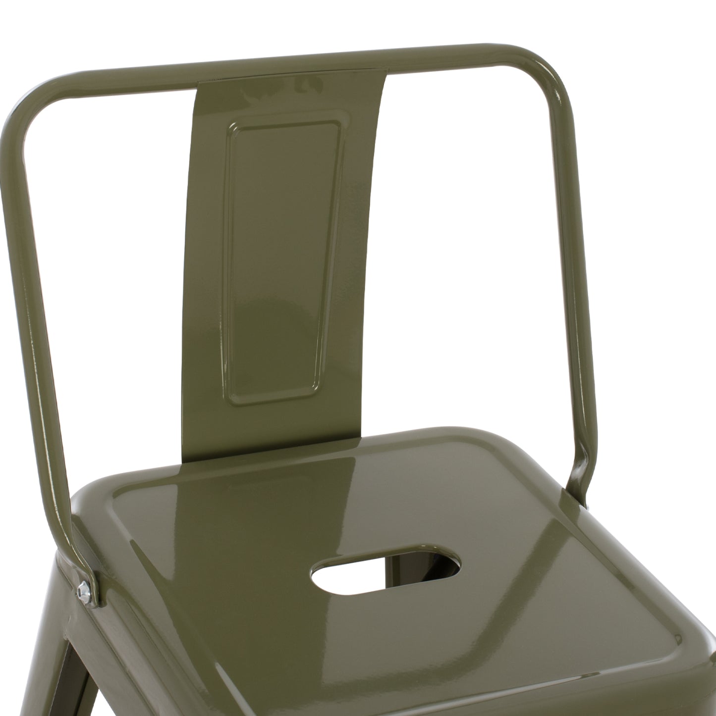 Σκαμπό Μεσαίου Ύψους Μεταλλικό Melita Σε Dark Olive Green