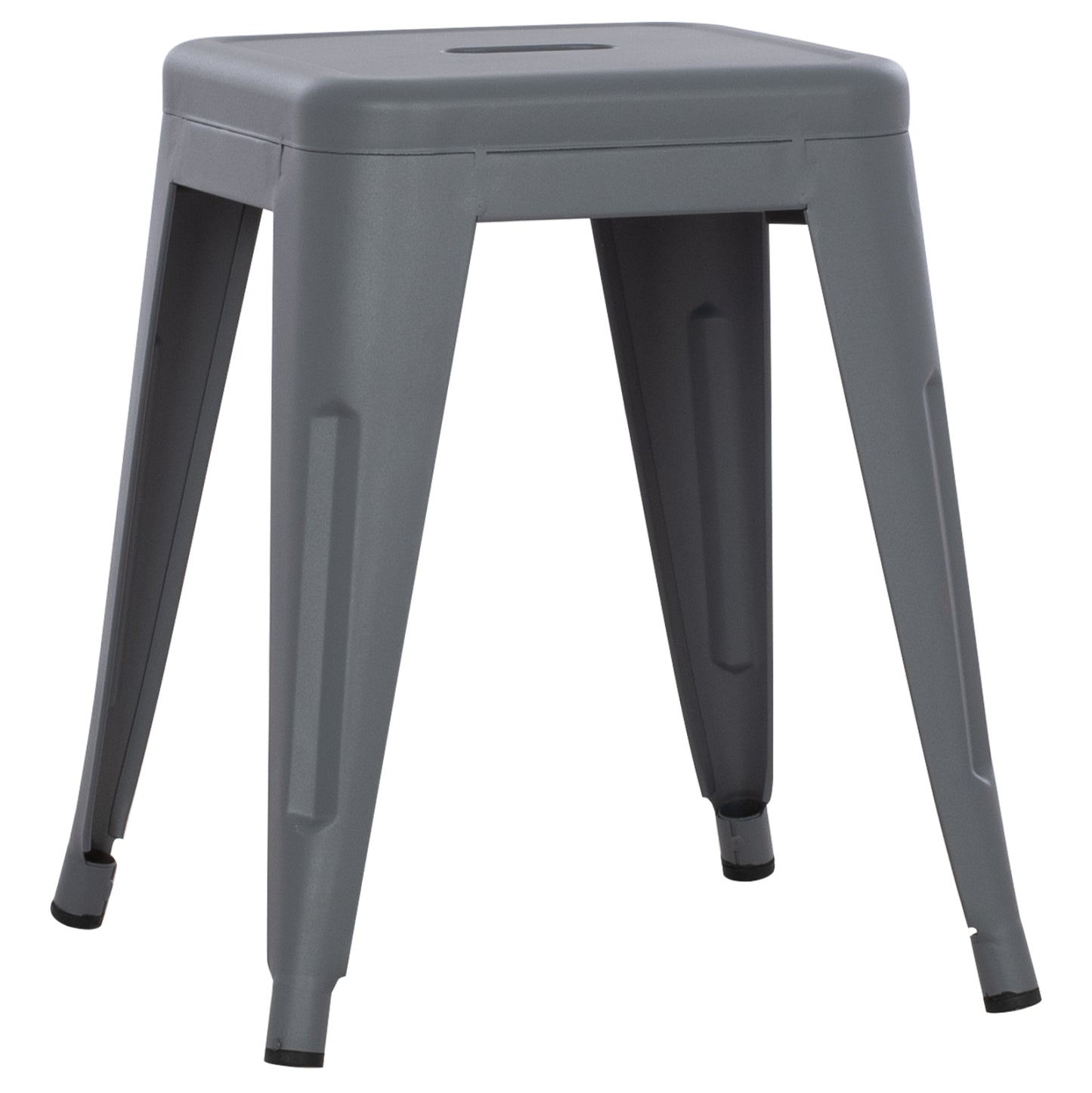 STOOL MELITA HM0096.50 METAL IN MATTE GREY COLOR 37x37x45Hcm. image 1