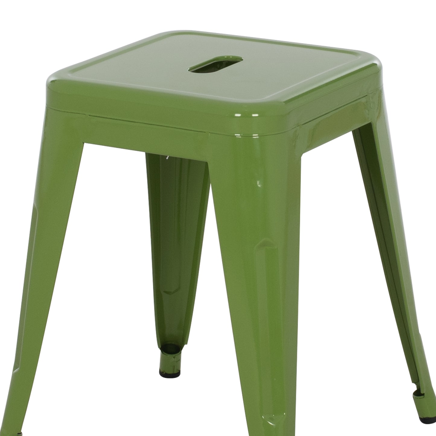 STOOL MELITA HM0096.53 METAL IN LIGHT OLIVE GREEN COLOR 37x37x45Hcm.