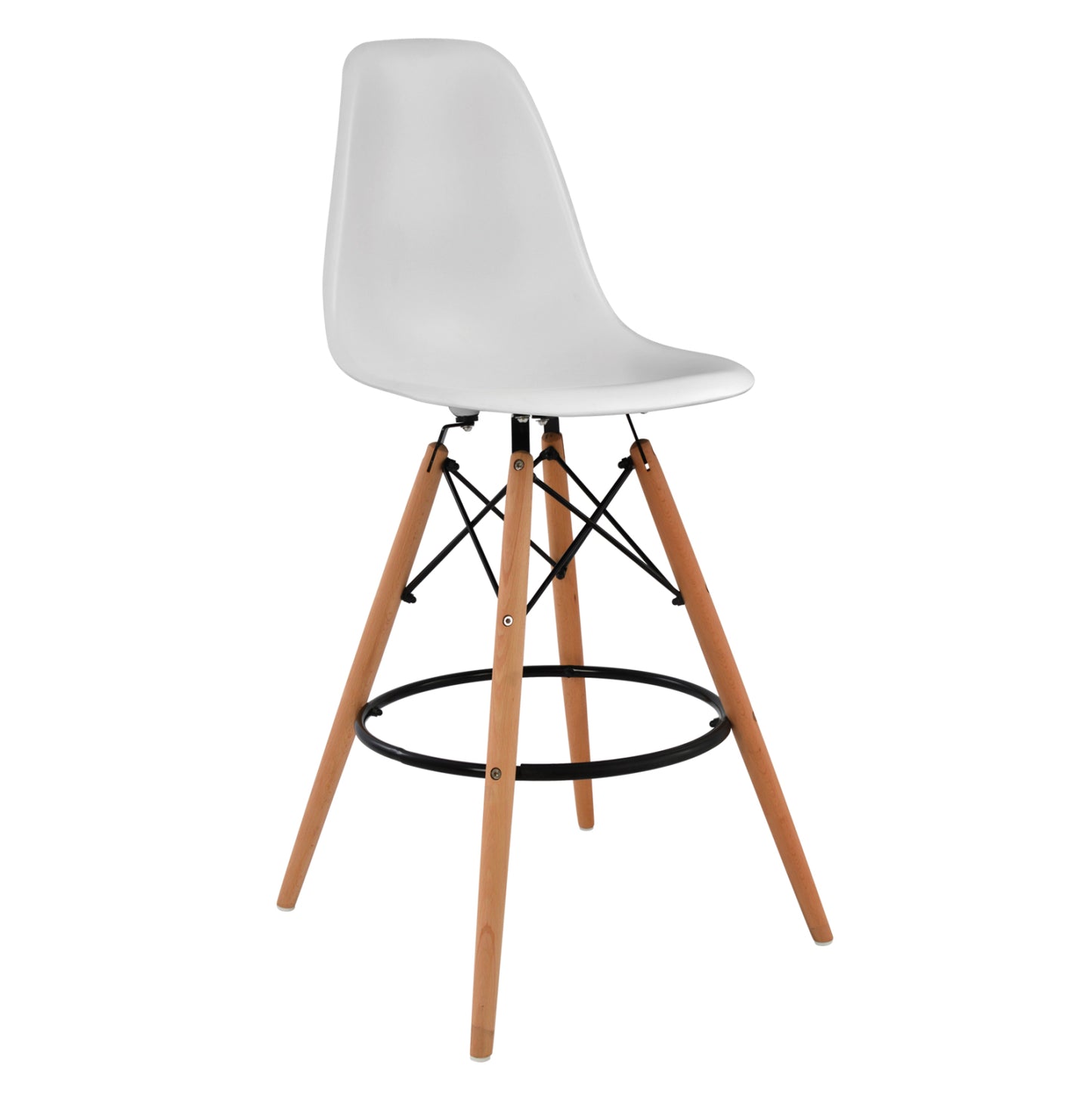 Bar Stool Renata White HM0173.01 58x56x107 cm. image 1
