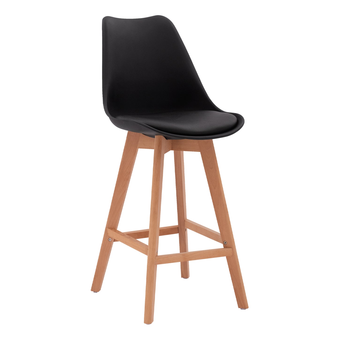 Bar Stool Vegas HM8000.12 Black 48x58x105 cm image 1