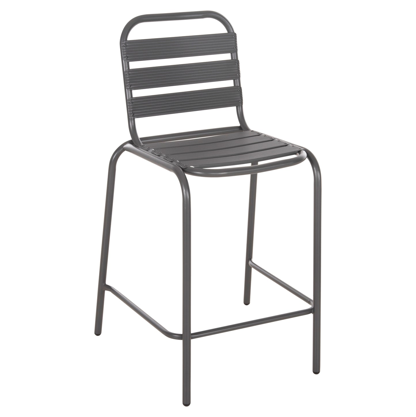 BAR STOOL MEDIUM HEIGHT LAURA HM6065.01 METAL FRAME AND ALUMINUM IN GREY 58.5x58x104H cm. image 1