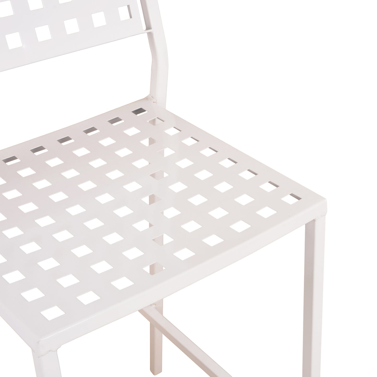 Bar Stool Olympias Metallic HM5528.02 White color 47x58x111cm