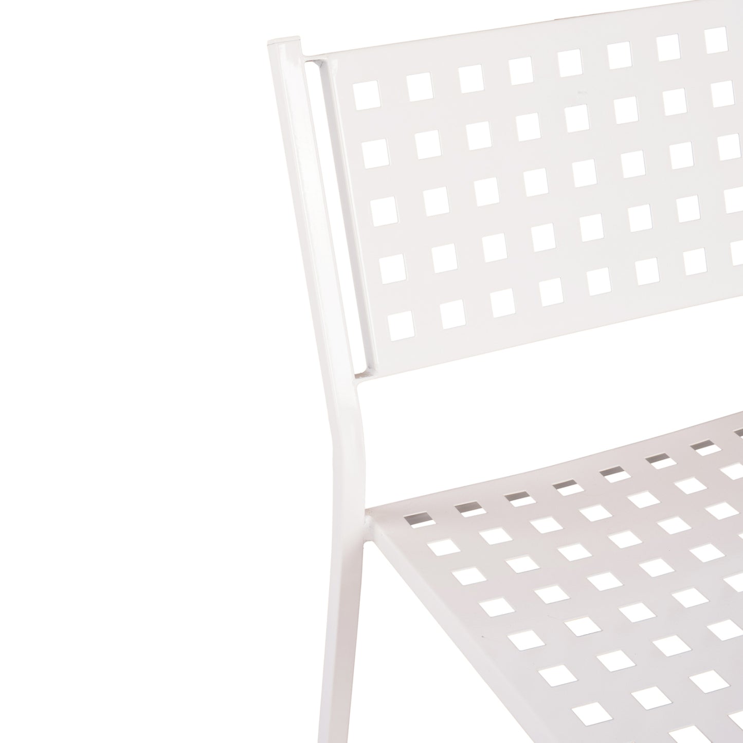Bar Stool Olympias Metallic HM5528.02 White color 47x58x111cm