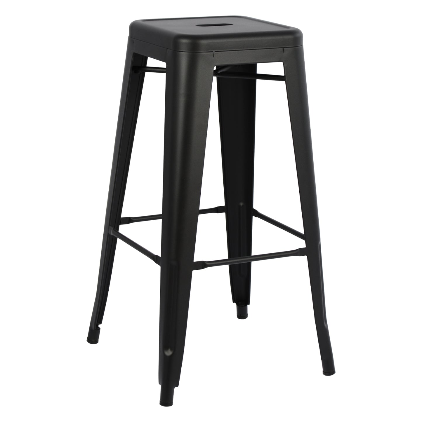 BAR STOOL MELITA-PRO HM8642.42 METAL IN BLACK MATTE 43x43x78Hcm. image 1