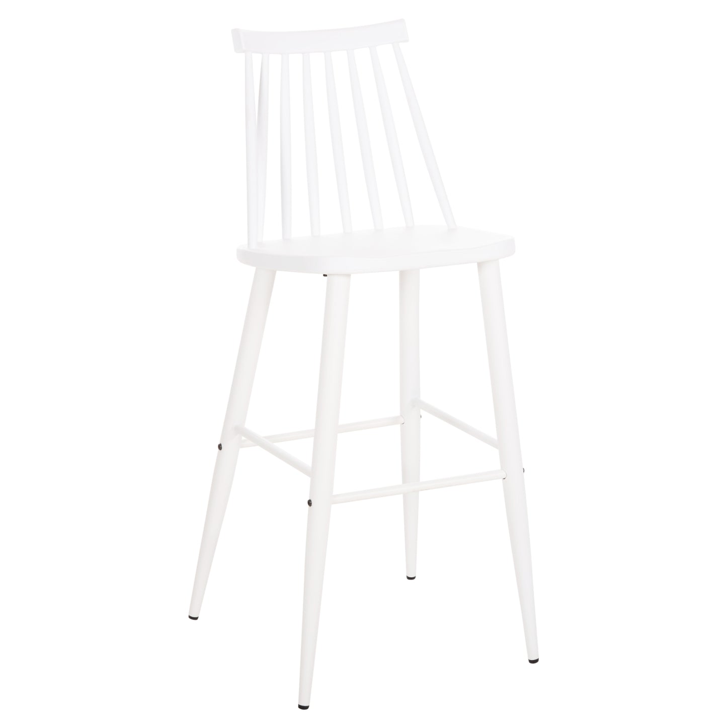 BAR STOOL HIGH SEAT VANESSA HM8459.11 WHITE PP & WHITE METAL LEGS 47x48,5x107Hcm. image 1