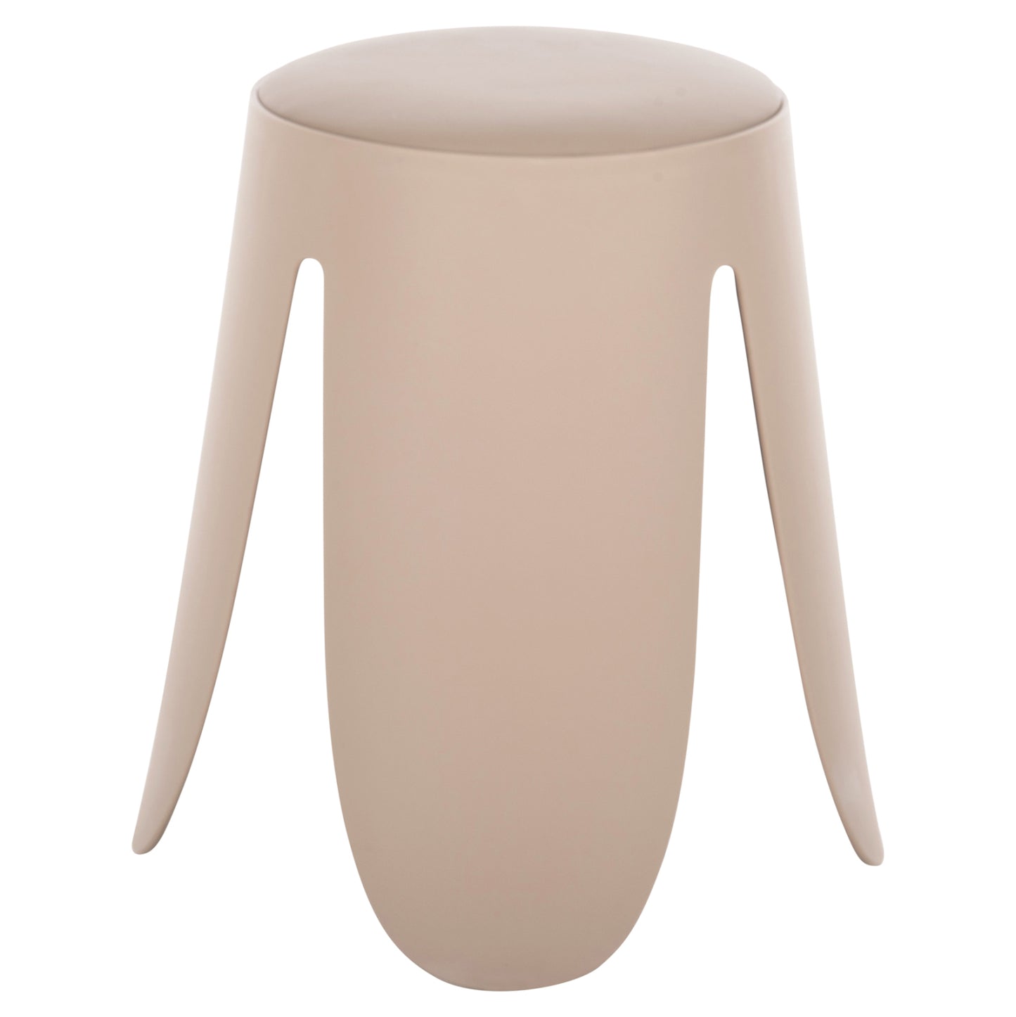 STOOL DENTY HM9619.04 POLYPROPYLENE IN CAPPUCCINO-PU SEAT IN CAPPUCCINO Φ30x47.5Hcm.