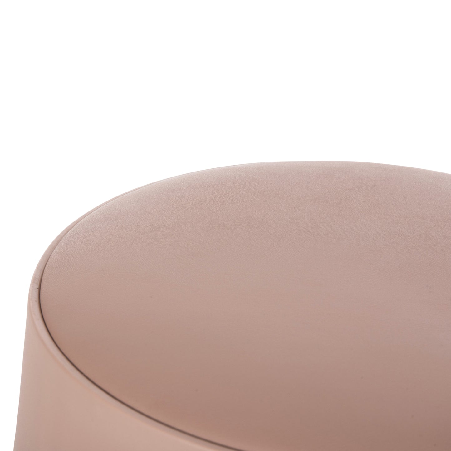 STOOL DENTY HM9619.05 POLYPROPYLENE IN DUSTY PINK-PU SEAT IN BLACK Φ30x45Hcm.