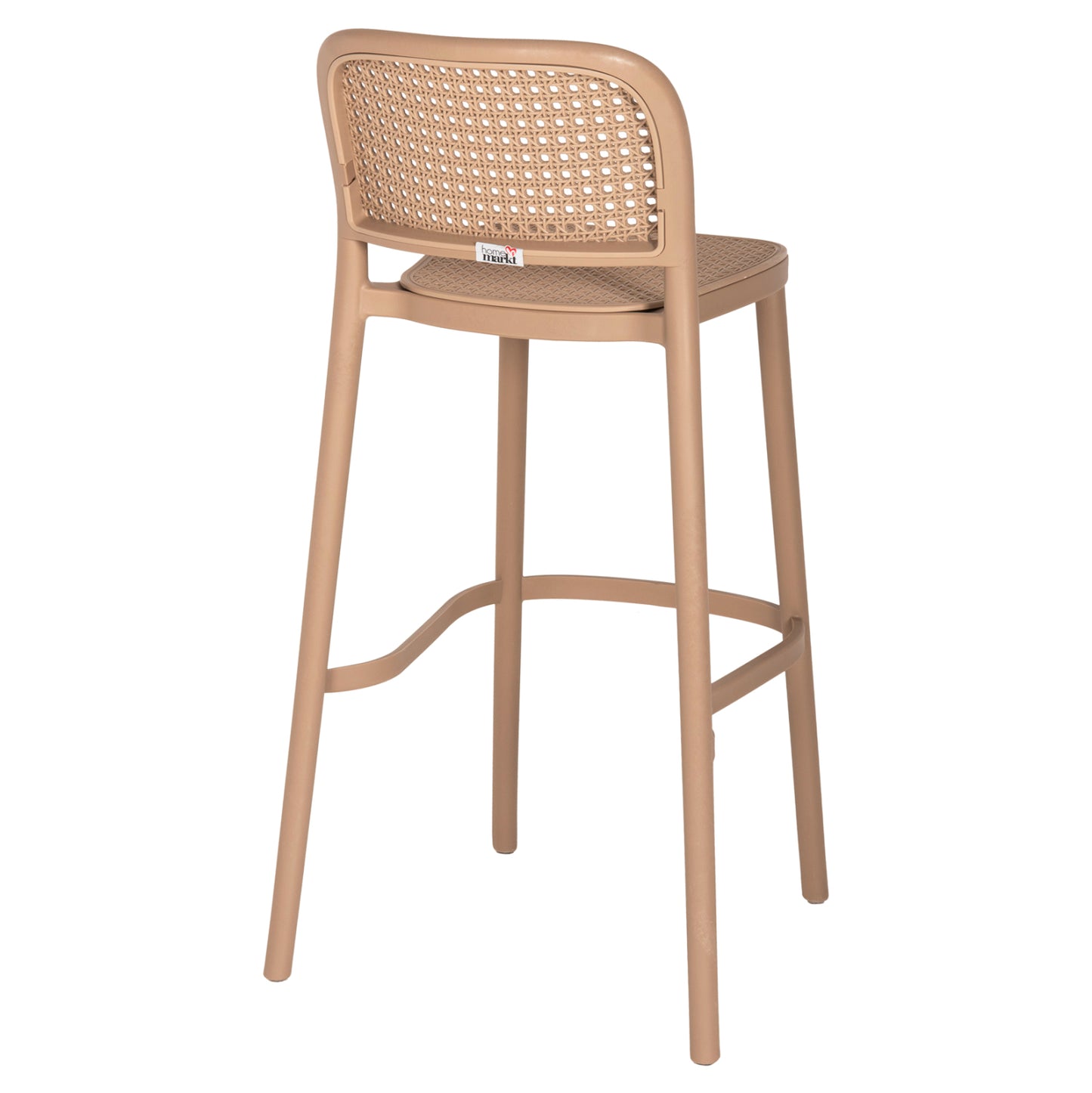 BAR STOOL POLYPROPYLENE HM5939.03 IN CAPPUCCINO COLOR 51x52x104Hcm.