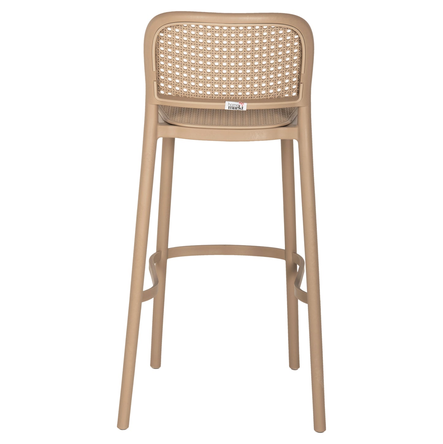 BAR STOOL POLYPROPYLENE HM5939.03 IN CAPPUCCINO COLOR 51x52x104Hcm.