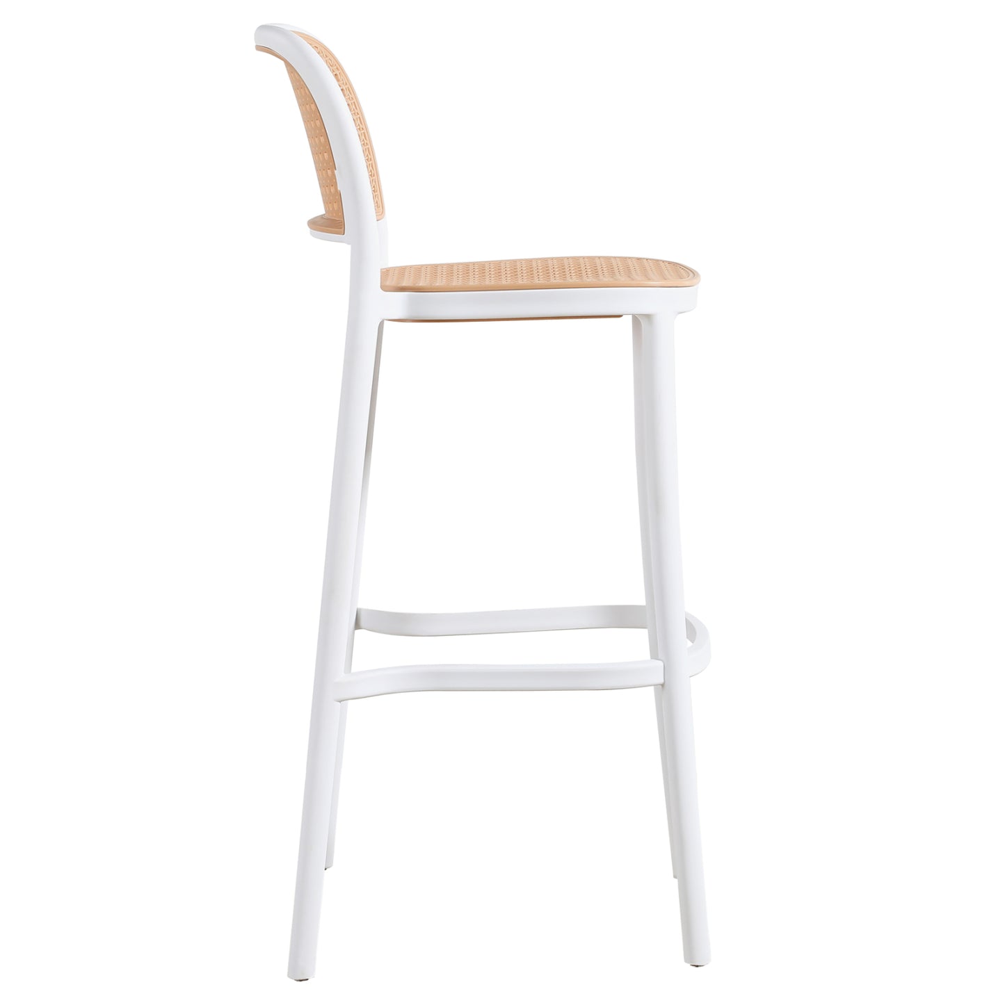 BAR STOOL HM5939.01 POLYPROPYLENE WHITE-BEIGE 41x53x103Hcm.