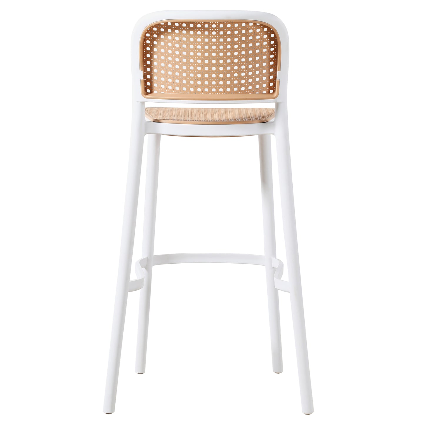 BAR STOOL HM5939.01 POLYPROPYLENE WHITE-BEIGE 41x53x103Hcm.