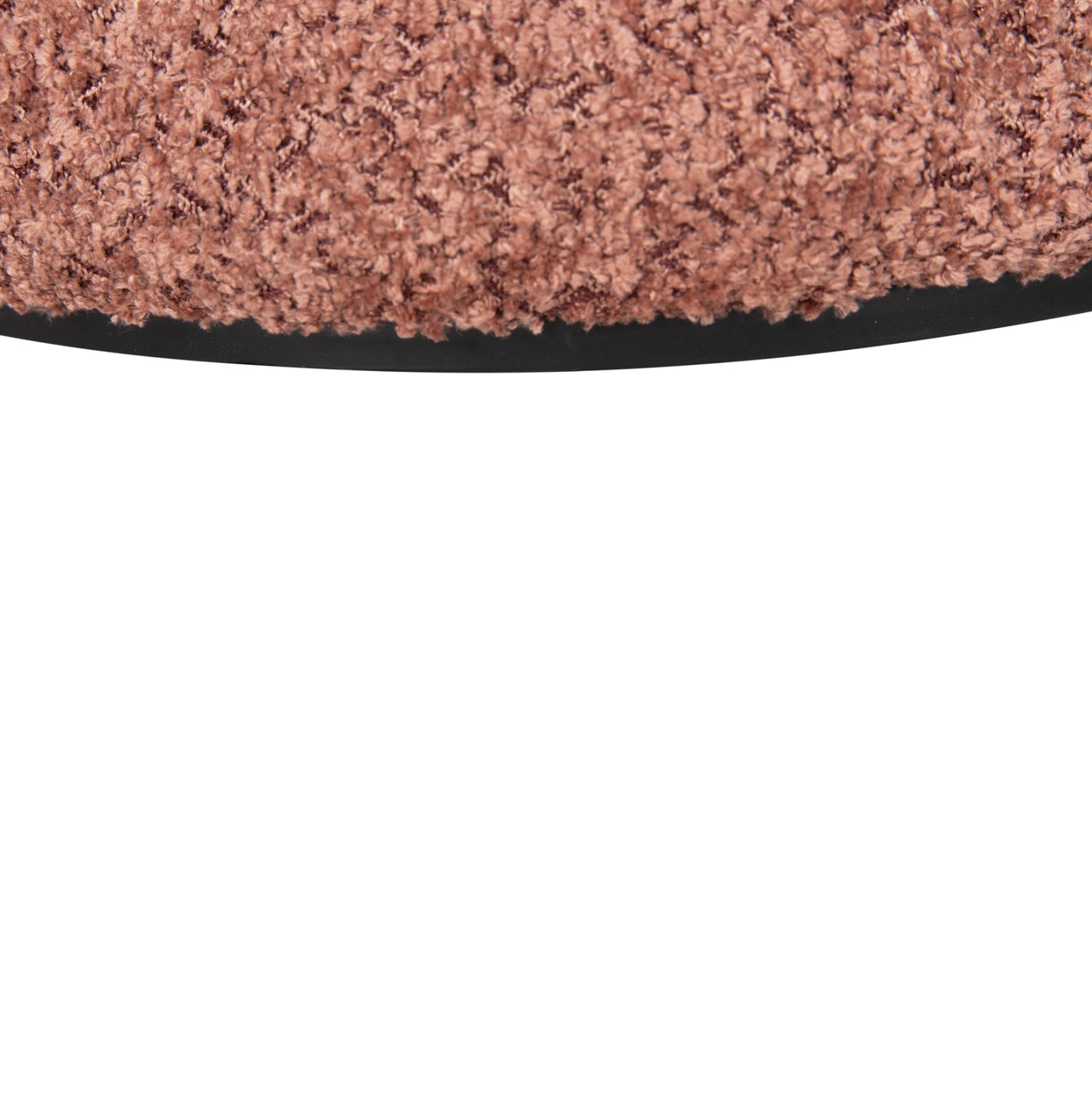 STOOL ROUND LINNER HM9604.02 BOUCLE FABRIC PINK-BLACK DETAIL D38x44 cm.