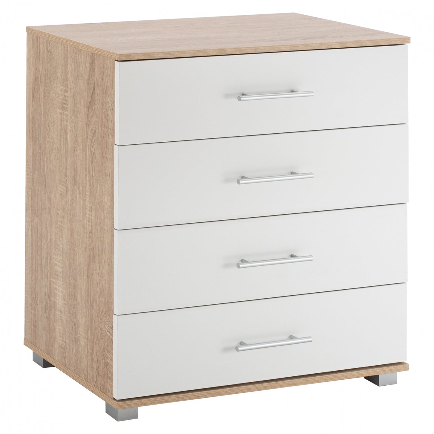 Drawer from melamine HM2204.06 with 4 drawers Sonama-White 75x40x83cm image 1
