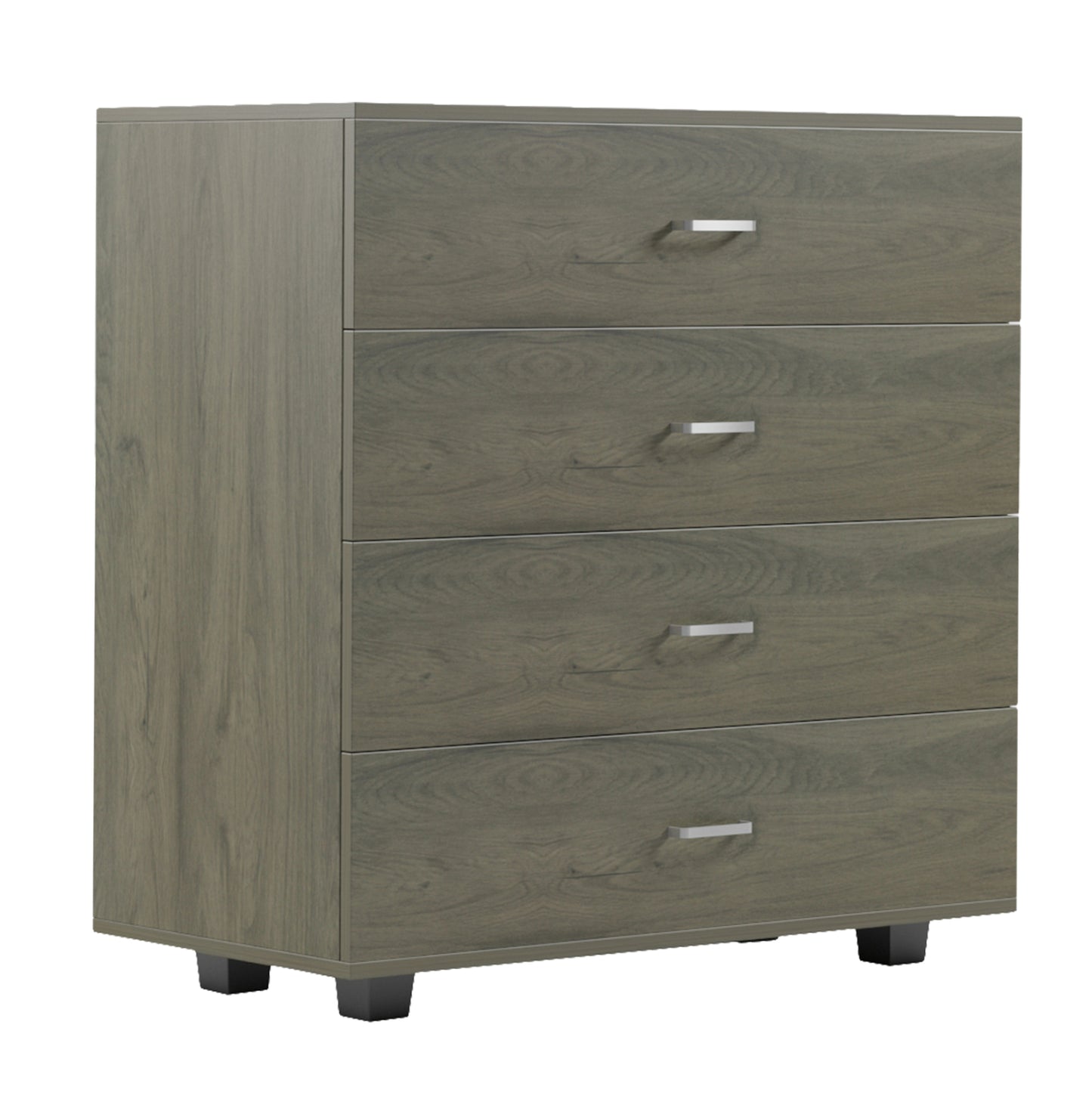 CHEST OF DRAWERS THORG HM8996.05 4-DRAWER MELAMINE IN DARK OLIVE 80x40x83Hcm. image 1