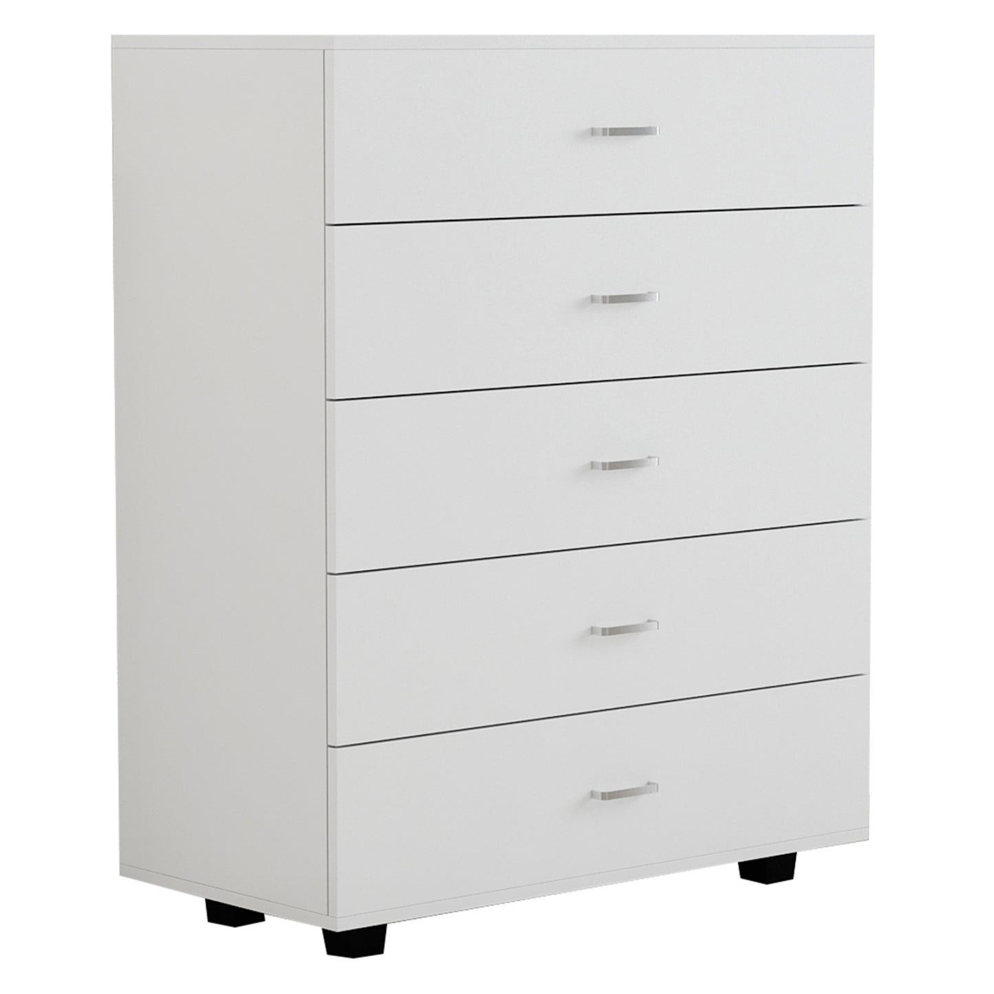 MELAMINE DRESSER THORG HM8995.03 WITH 5 WHITE DRAWERS 80Χ40Χ100Hcm. image 1
