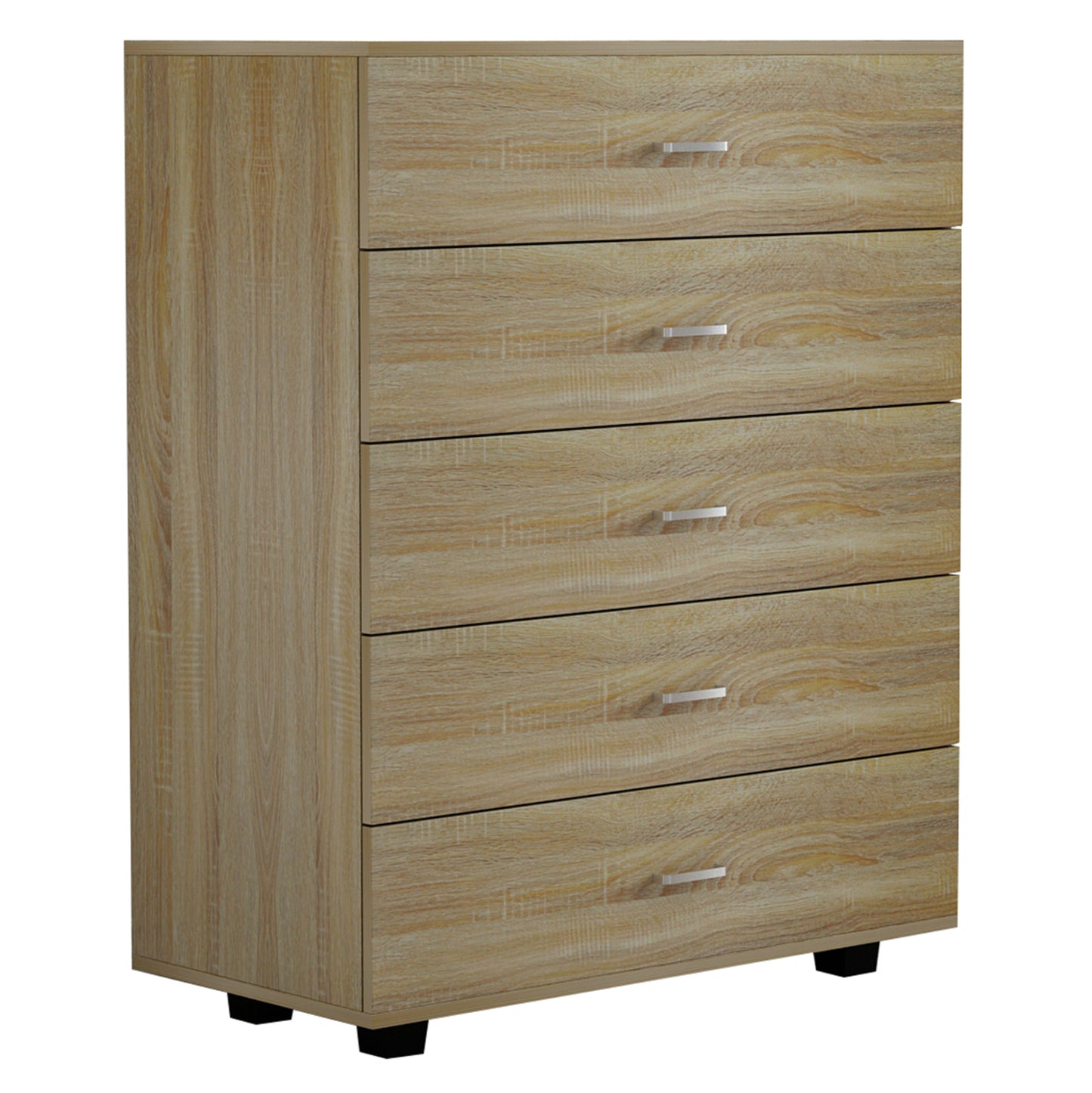 MELAMINE DRESSER THORG HM8995.01 WITH 5 DRAWERS IN SONAMA 80Χ40Χ100H cm. image 1